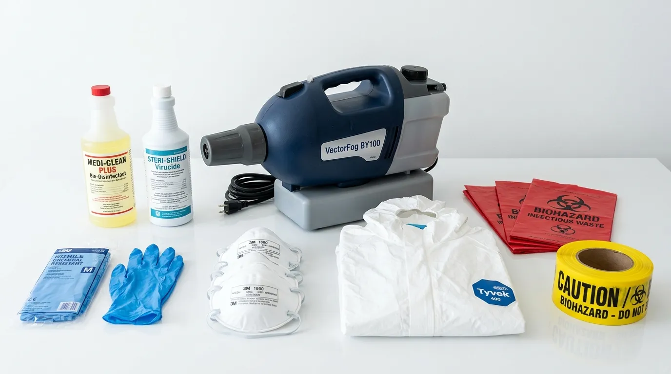 Professional biohazard remediation crew working in Thonotosassa